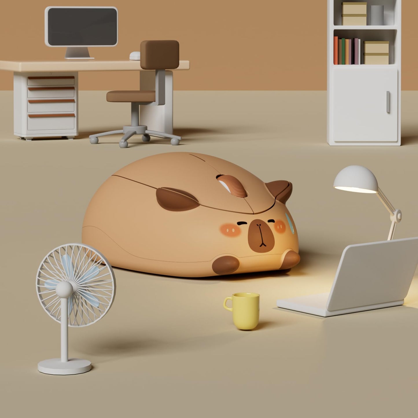 Akko Wireless Gaming Mouse Capybara, 2.4G GHz with a USB Receiver, Cute Optical Cordless Cartoon Mice for Computer/Laptop/Desktop/PC, Compatible with Mac/Win