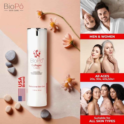Collagen Firming Cream, Shrinks Pores, Enhances Skin Elasticity, Stimulates Collagen Regeneration – Anti-Aging, Firming & Tightening Day & Night Moisturizer, 50 ml | Made in USA