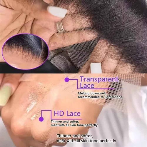 28 Inch 13x6 Deep Wave Lace Front Wigs Human Hair 200 Density HD Transparent Lace Frontal Wigs Human Hair 13x6 Pre Plucked Deep Curly Glueless Wig 100% Virgin Curly Human Hair Wig for Black Women