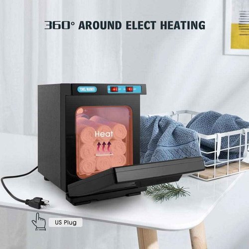 Artist hand Hot Towel Warmer for Spa Facials Salon, 5L Small Hot Towel Warmer Cabinet for Bathroom, Barber Esthetician, and Family Use (5L/Black)