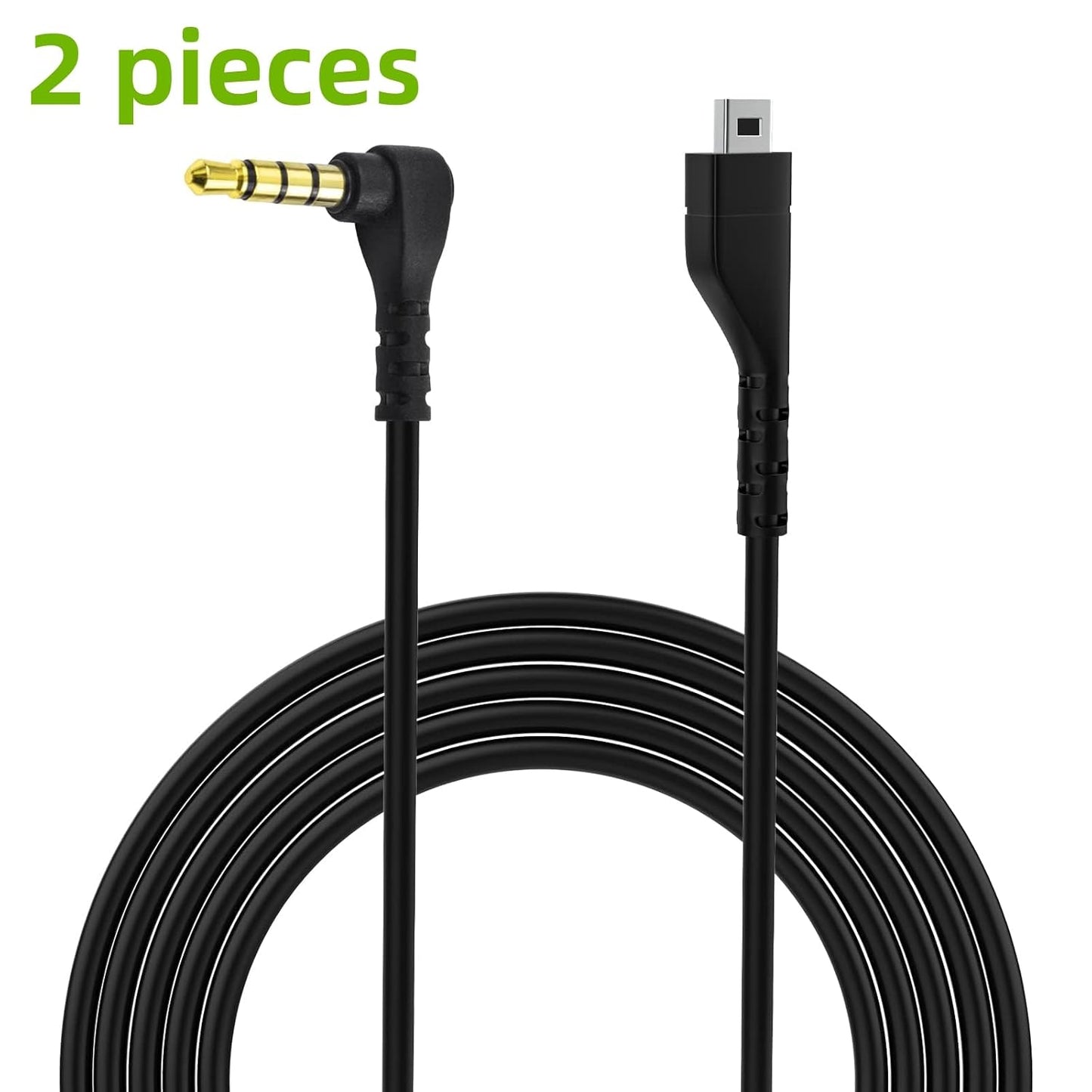 2PACKS Arctis5 Cable Replacement 3.5mm Audio Cord Compatible with SteelSeries Arctis 3, Arctis Nova 3, Arctis 7, Arctis Prime, Arctis Pro+ GameDAC, Arctis Pro Wireles Gaming Headsets(5ft/Black)