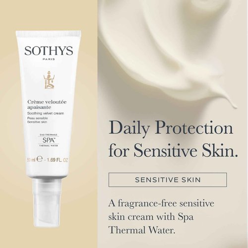 SOTHYS Soothing Velvet Cream | Gentle Hydrating Face Moisturizer for Sensitive Skin | Soothing Daily Skincare