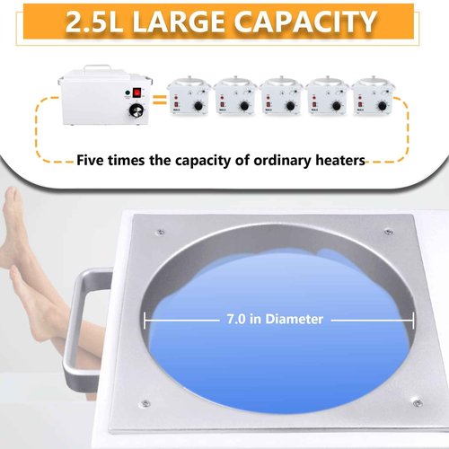 Flngr 5.5Lbs Professional Wax Warmer for Hair Removal with 0-120C Temperature Control, Large Wax Pot for Salon and Self-use, Gift
