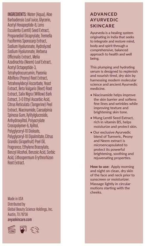 AVYA Hydroveda Restoring Vitamin C Face Serum - Revitalizes & Repairs Skin Tone and Texture/Helps Heal Facial Blemishes, Scars, and Imperfections (1oz)