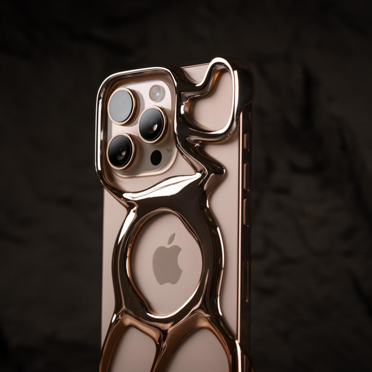 Angry miao Emptiness Phone Case for iPhone 16 Pro Max (Only),MagSafe Compatible 22g Lightweight,Heat Dissipating Ample Protection,(Desert Gold)