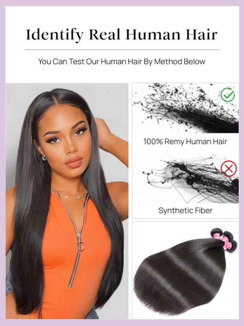 YIROO Yaki Straight Human Hair Weave 3 Bundles 12A Kinky Straight Double Wefts for Women Unprocessed Real Virgin Hair Sew In Human Hair Extensions Cllip In Light Yaki Natural Black Color 10 12 14Inch