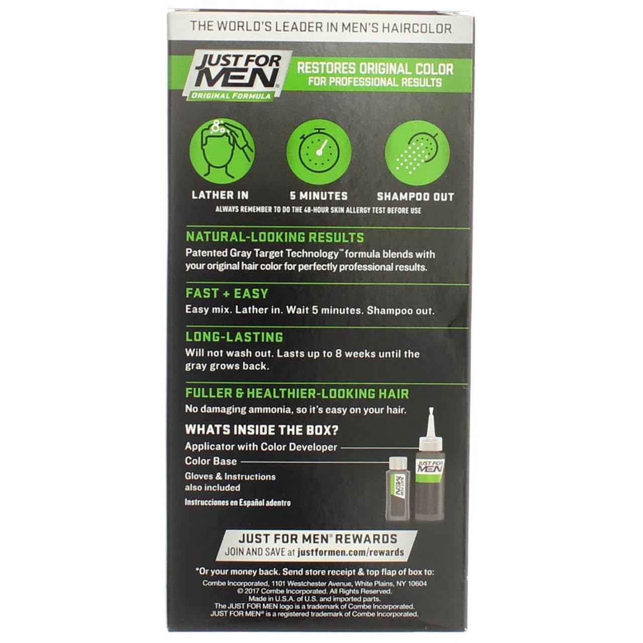 JUST FOR MEN Hair Color H-55 Real Black 1 Each (Pack of 5)