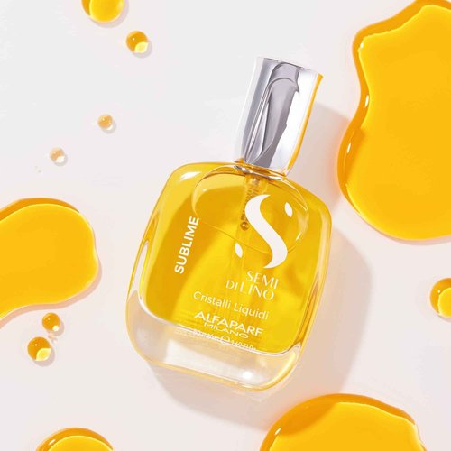 ALFAPARF MILANO Semi di Lino Cristalli Liquidi Hair Oil Serum and Reparative Anti-Breakage Fluid Set for Damaged Hair - Heat Protector - Repairs, Strengthens, Adds Shine - Vegan Formula