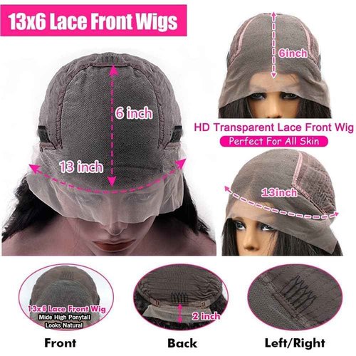 GMNSTAR 28 Inch 13x6 Lace Front Wigs Human Hair Body Wave HD Lace Frontal Wigs for Black Women 180 Density Glueless Wigs Human Hair Pre Plucked with Baby Hair