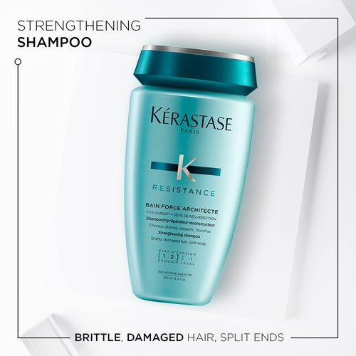Kerastase Resistance Force Architecte Shampoo & Ciment Anti-Usure Conditioner Set For Weak and Damaged Hair - Repairs Damaged Ends With Pro-Keratine Complex