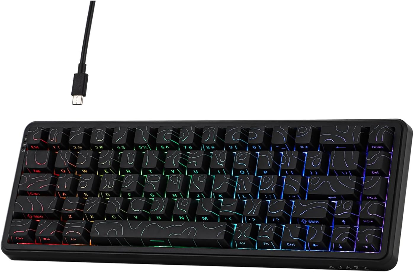 AK680 MAX Wired Gaming Keyboard with Hall Effect Switch, Rapid Trigger Magnetic Keyboard with 8K Polling Rate, Top Structure, RGB Backlight (White)