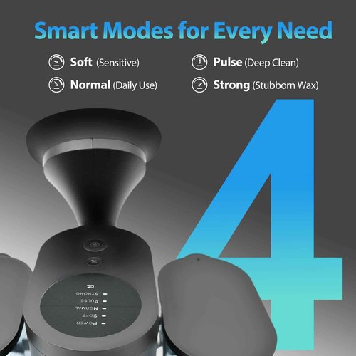 Kilahanos Electric Ear Wax Removal Kit with Separable Large Water Tank, Ear Irrigation Flushing System with Ear Cleaning Headphones, Safe and Effective Water Ear Cleaner Earwax Removal, Black