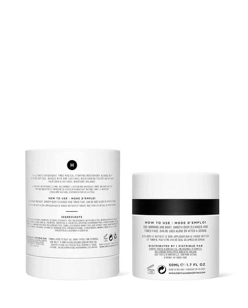 Pestle & Mortar Hydrate - Lightweight Anti Ageing Face Moisturizer Formulated with Peptide Technology and Squalane. Softens, Firms and Hydrates the Skin Without Clogging Pores - 50ml