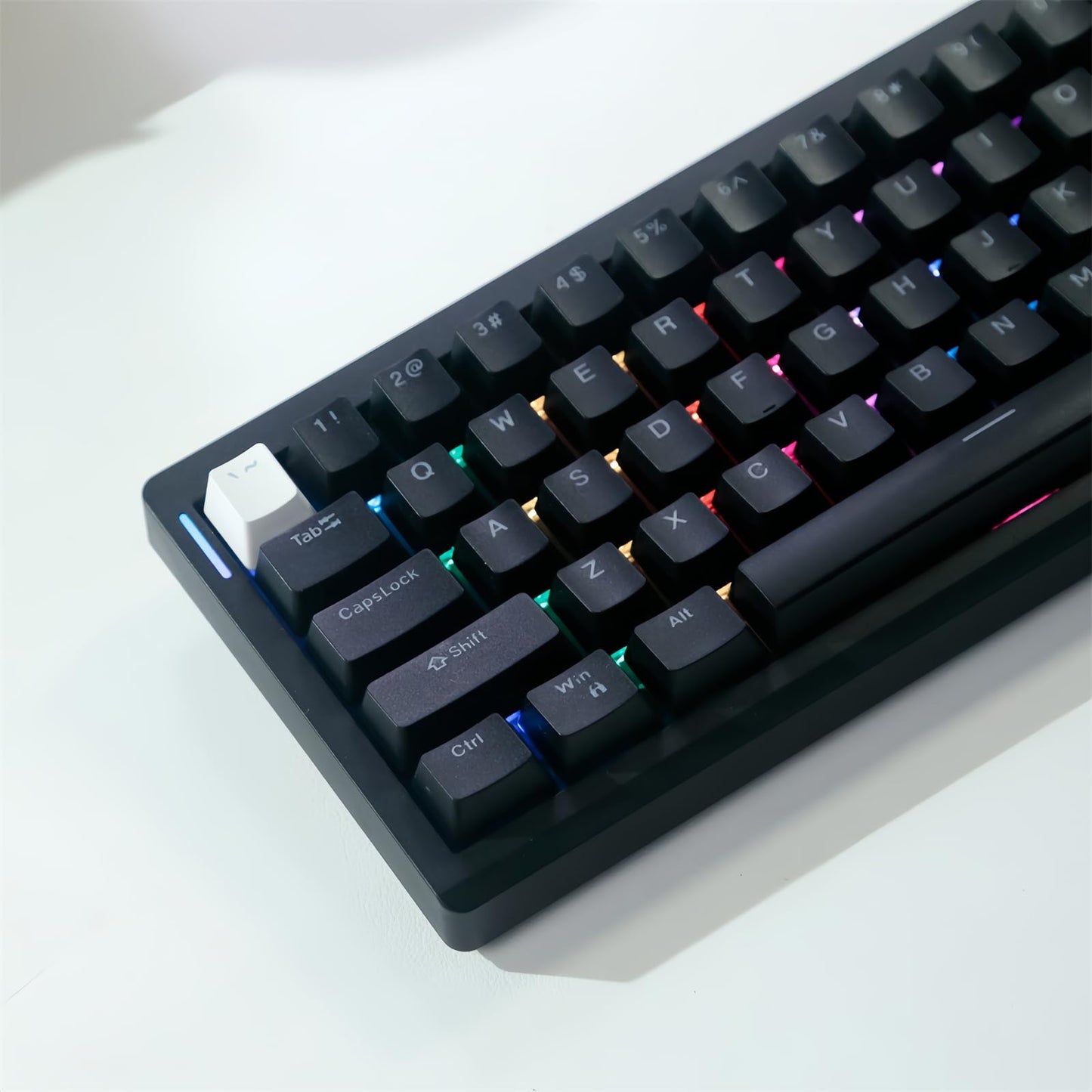ZMX GMK61 60% Wireless Mechanical Keyboard,Tri-Mode BT5.0/2.4G/USB-C Wired RGB Backlit Gaming Keyboard Hot-Swappable Linear Switch Gasket Keyboard Mini 61 Keys Custom Keyboard with Software (Black)