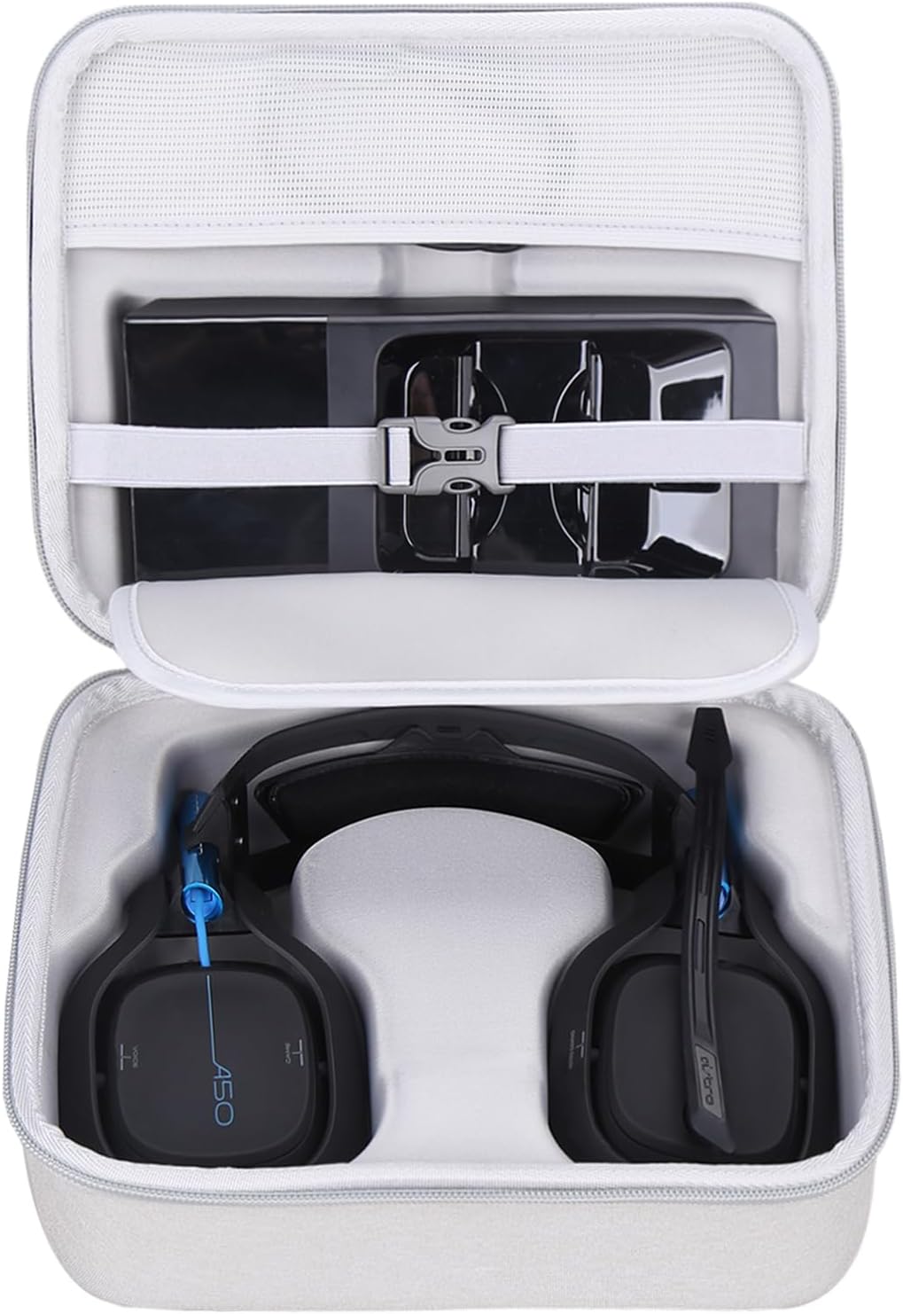 Aproca Portable Hard Protective Case, Compatible with Logitech G Astro A50 X/Astro Gaming A50 Wireless Dolby Gaming Headset (Black)