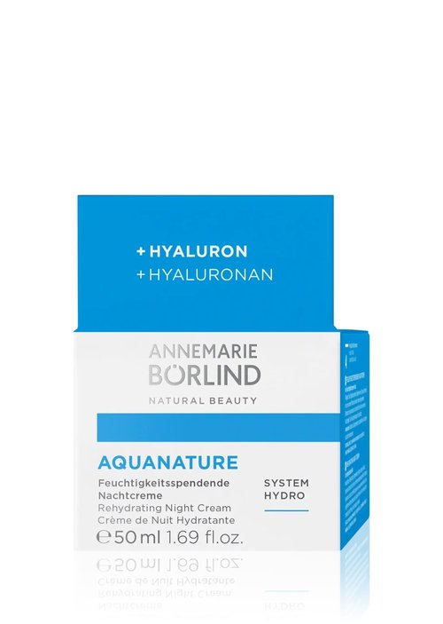 ANNEMARIE BÖRLIND - AQUANATURE Rehydrating Night Cream - Papyrus and Glasswort Extracts for Lasting Hydration - Nourishes, Regenerates, Rehydrates - 1.69 Fl Oz