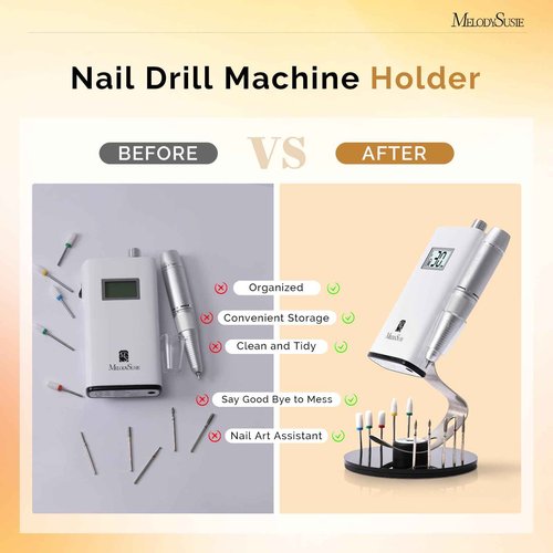 MelodySusie Professional 35000 RPM SM200F Nail Drill with Nail Drill Machine Holder