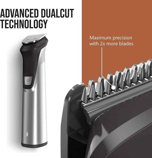 PHILIPS Multi Groomer 29 Piece Mens Grooming Kit, Trimmer for Beard, Head, Body, and Face - Premium Storage case