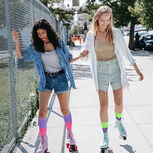 Zando Slouch Socks for Women - 80s 90s Knee High Scrunch Socks Soft Long Stacked Boot Sock Warm Winter Sock Daily Wear