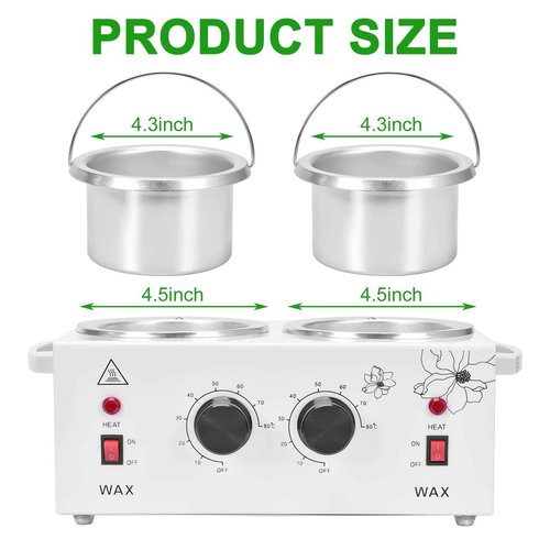 Panghuhu88 Panghuhu88 Double Professional Wax Warmer Pot,Dual Parrafin Waxing Machine, SPA Equipment Adjustable Temperature, Facial Skin Hair Removal Tool Set