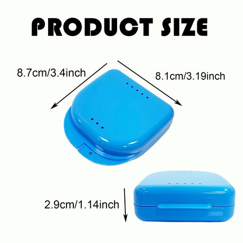 Maoerdental 120PCS Retainer Cases Bulk with 10 Colors, Larger Size Dental Retainer Box with Vent Holes, Aligner Case Mouth Guard Denture Box for Travel Home Office
