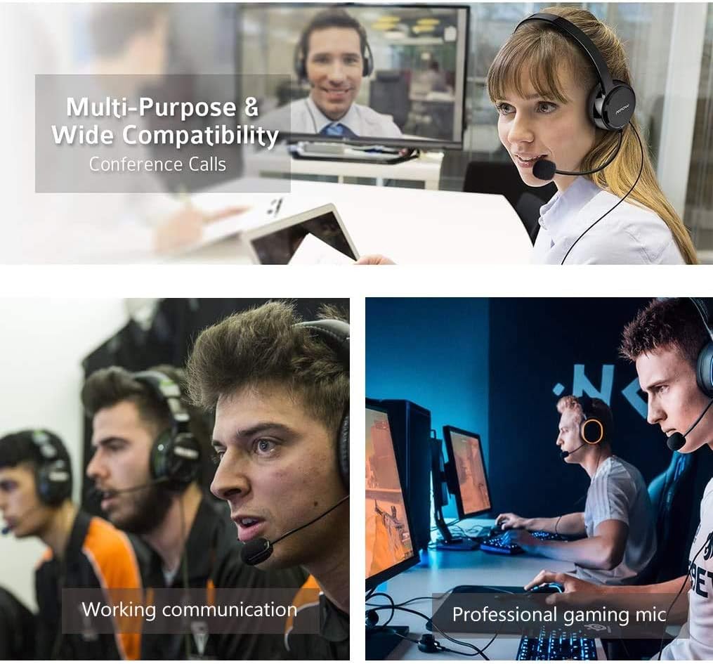 AKKE Mic Replacement 3.5mm Detachable Game Microphone Boom Compatible with PDP Afterglow AG6 Ear Force Xbox One Stealth 400 420x 450 500p 520 Recon 50x 50p 50 60p 150 Gaming Headset (2 PCS)