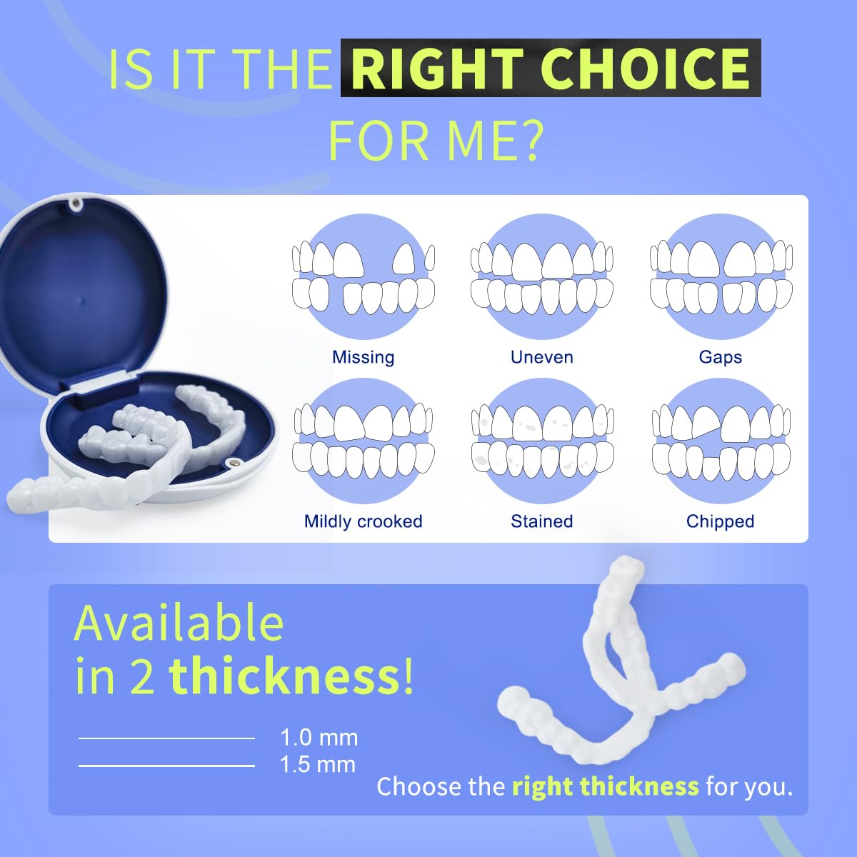 2 Custom Retainers for Teeth, Dental White Retainer - Comfortable and Durable, Retainers for Upper and Lower Teeth