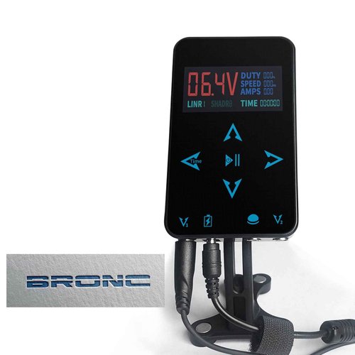 BRONC Professional Dual Digital Tattoo Power Supply Colorful HD LCD Display for Two Tattoo Machines TPN-037