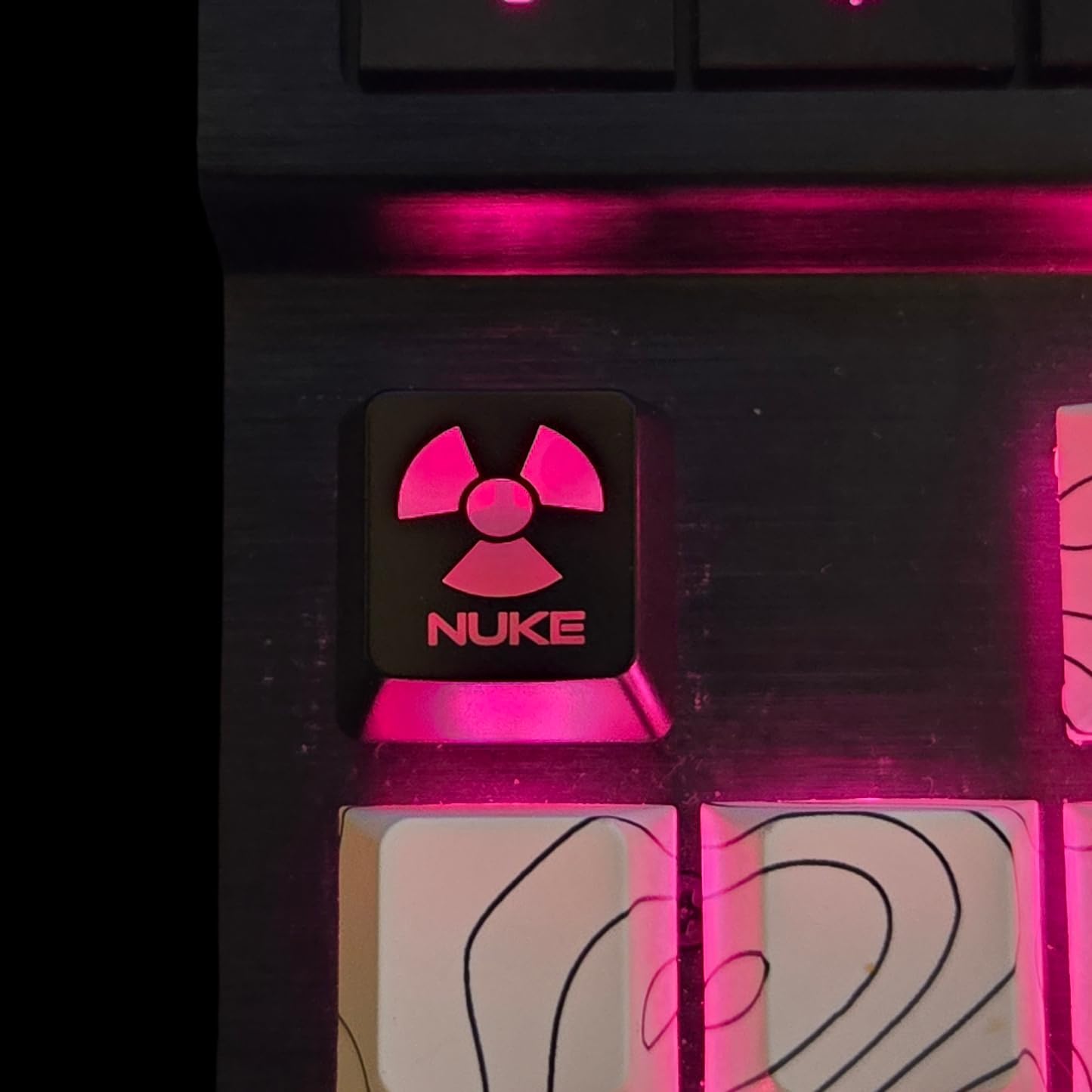 Alien Backlit Keycap Set - Custom kecaps for Cherry MX Mechanical Keyboard, SA Profile, R4 Keycaps, Translucent Backlight, PC Gaming Gifts, Personalized Keycap (Alien/Escape Key)