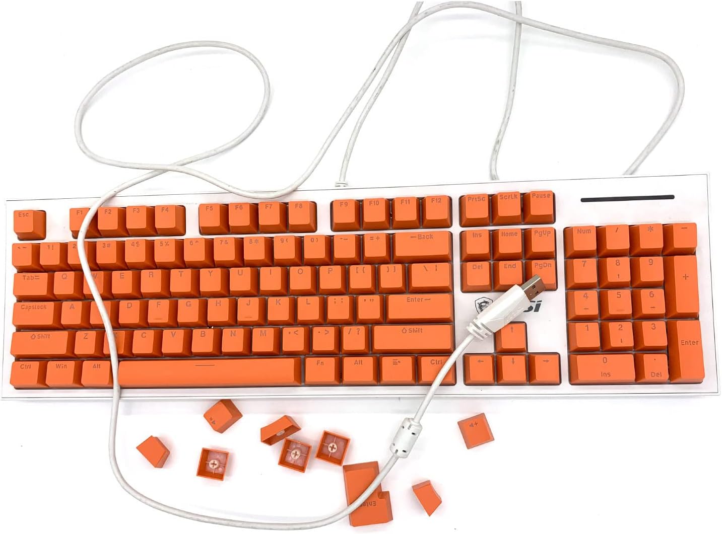 104 Keycaps for Mechanical Keyboard Compatible with MX Switches Doubleshot Support Led Lighting Keycaps OEM Profile for DIY Gaming Mechanical Keyboard 104 Ansi