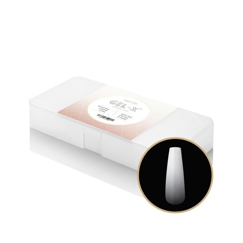 Apres Ombre Gel-X® Nail Extension Kit, 14 sizes 00-9, Premium Quality, Professional Nail Tips Starter Kit (Sculpted Coffin Long)