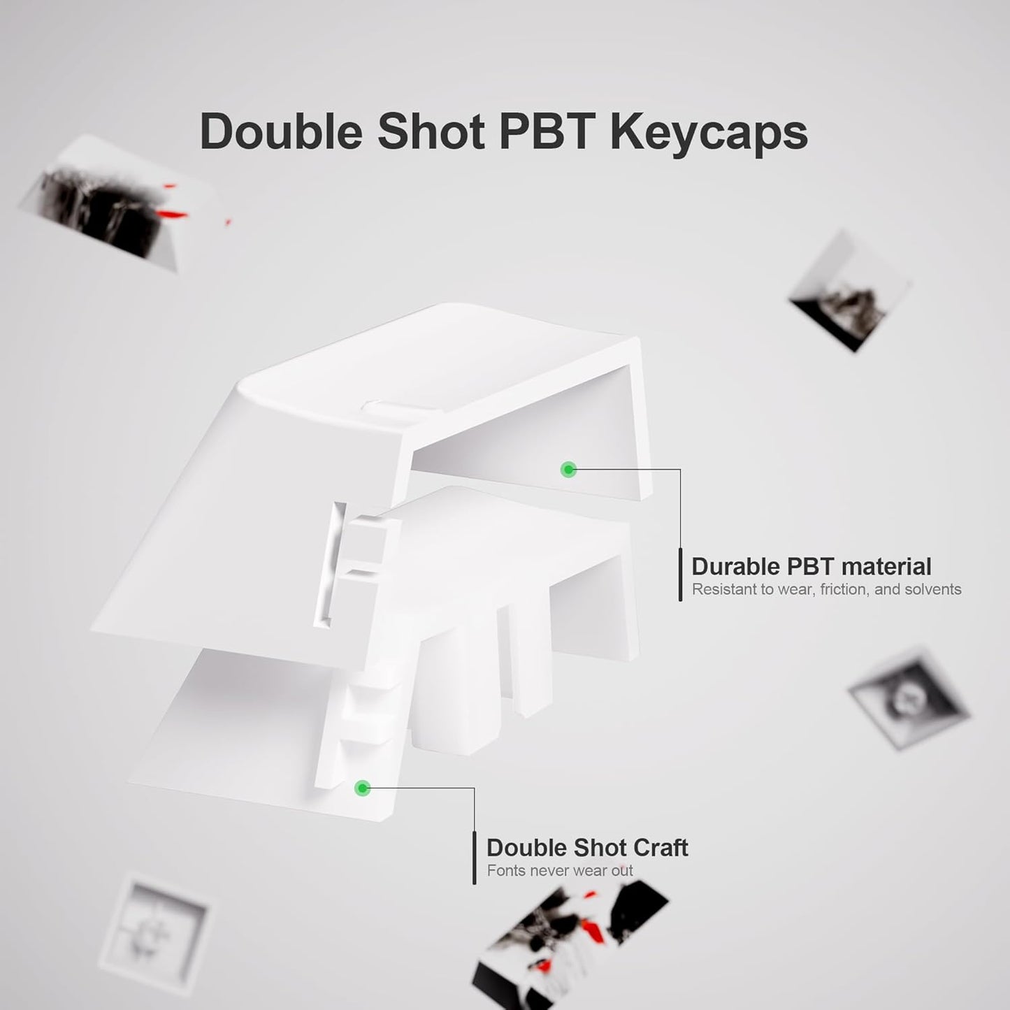 XVX PBT Keycaps - Shine Through Keycaps, Side Printed Custom Keycaps 75 Percent, Rose Garden Key Cap Set Dye Sub & Double Shot, 130 Keys Cherry Profile Keyboard Keycap for Mechanical Keyboard