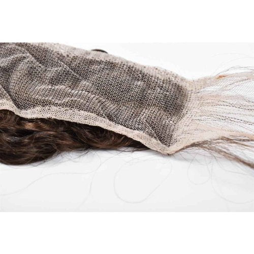 Brazilian Chocolate Brown 4# Deep Wave 2x6 Lace Closure - 100% Unprocessed Human Virgin Hair - Deep Curly - Chestnut Brown - 18inch