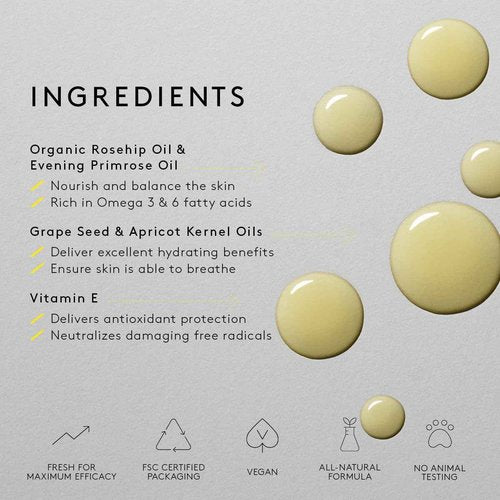 NUORI Perfecting Facial Oil| Nourishing and Regenerating, With Omega 3+6 and Vitamin E, For All Skin Types, All Natural, 20 ml / 0.7 fl oz