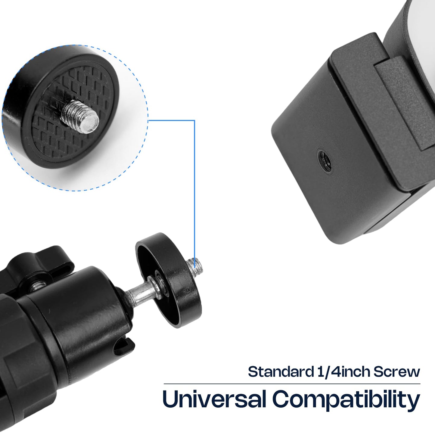 AIRHUG Mini Tripod, Desktop Stand, Portable, Compact, with 1/4" Screw, 360 Tripod Ball Head, Suitable for Cameras, Webcams, Ring Light