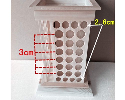 PhantomSky Super Huge Capacity Rotatable Wooden Aromatherapy Essential Oil Carrying Case, Natural Wood Essential Oil Organizer Storage Box Case Display Holds for Travel and Presentations Gift Box