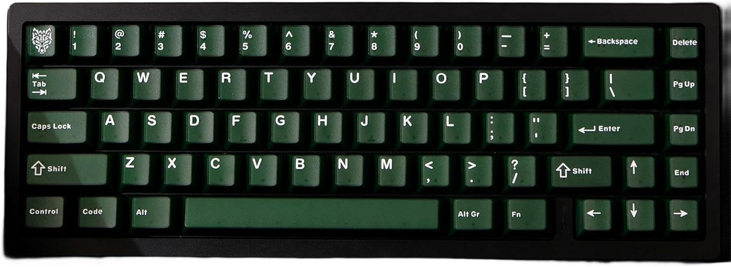 ABS Cherry Profile Double-Shot Keycaps, 114 Keys Green Emerald Keycap Set