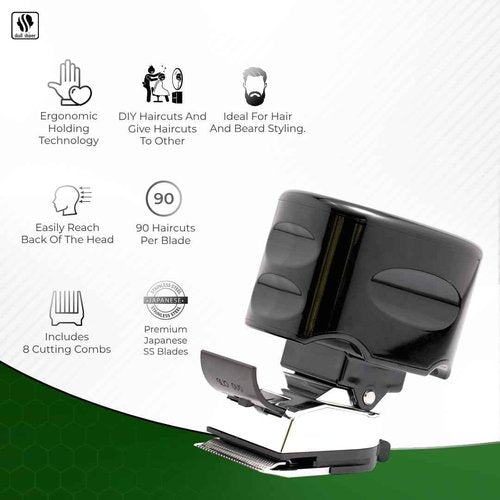 Skull Shaver Beast Clipper Duo Ultimate Home Haircut & Grooming Kit and Back Shaver Handle Bundle