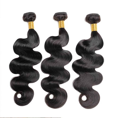 MDL 12A Grade Human Hair Bundles Body Wave Bundles Human Hair 18 20 22 Inch Unprocessed Brazilian Virgin Hair Body Wave 3 Bundles Human Hair Extensions for Black Women Natural Color(18 20 22 Inch)