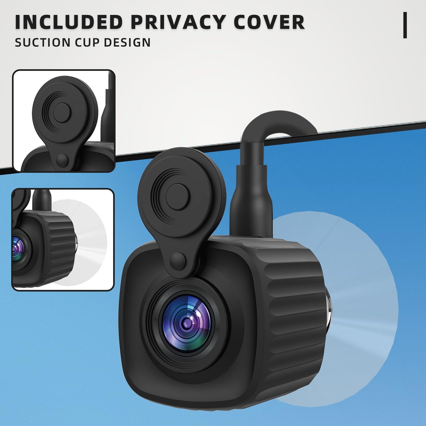 4K Autofocus Webcam with Eye Contact Correction Suction Moun Center Camera, Built-in Noise Canceling Microphone Privacy Cover USB Plug-and-Play for Zoom/Teams, PC Conferencing, Remote Calls