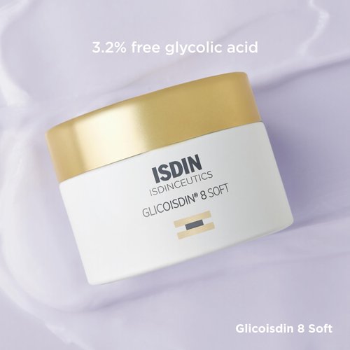 Glicoisdin 8 Soft - Face Exfoliant Cream with Glycolic Acid, 1.76 OZ