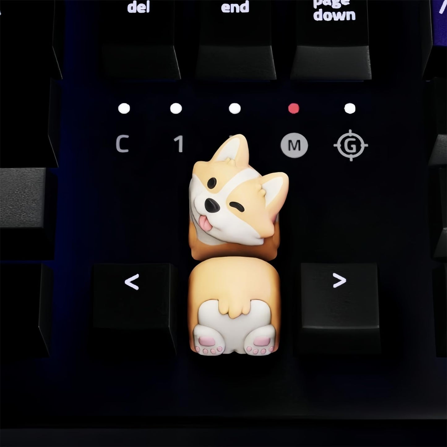 ZMX Artisan Keycap,Cute Dog Keycaps Custom Keyboard Keycaps Kawaii Cartoon Resin Key Cap for Cherry MX Switches Mechanical Gaming Keyboard Personalized Novelty Anime Replacement R4 Keycap (Yellow)