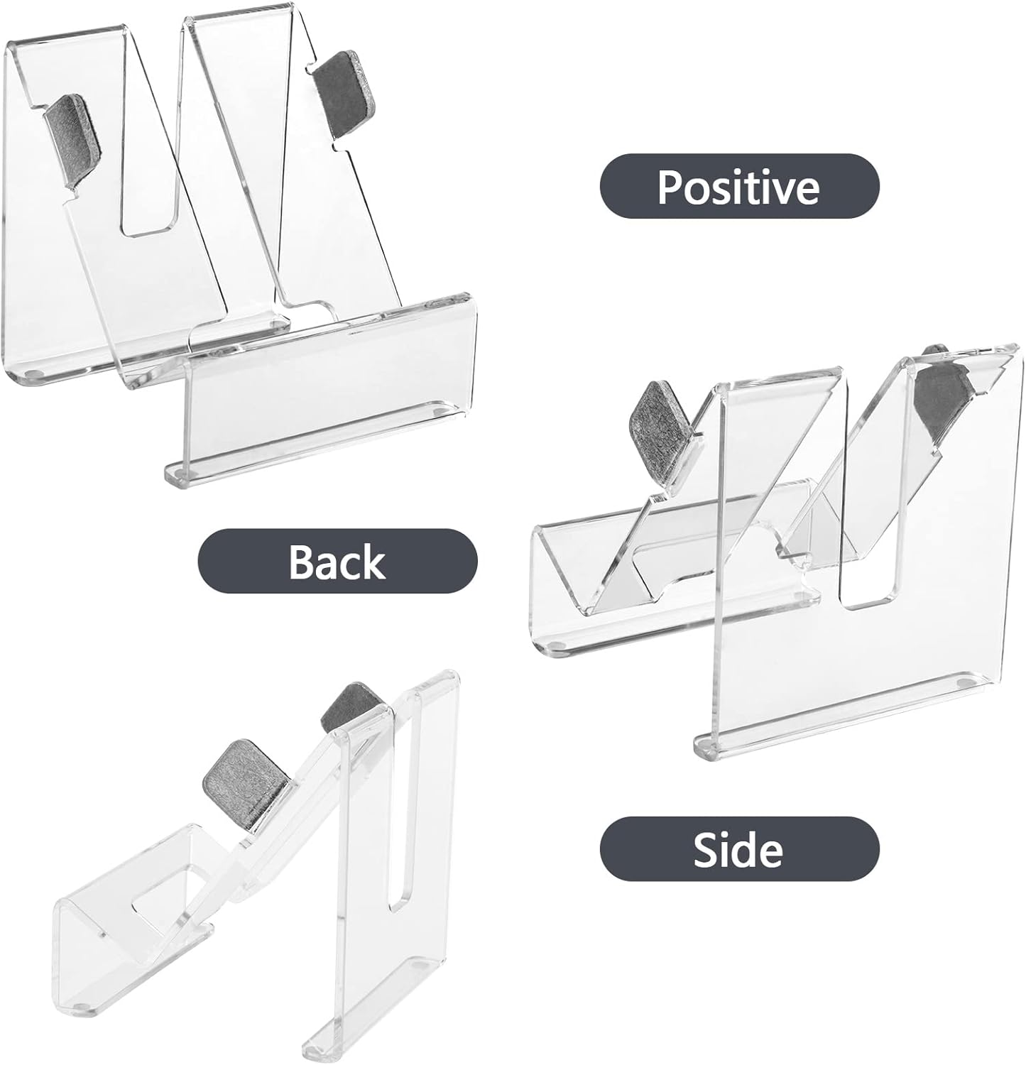 Acrylic Mouse Holder Stand, Desktop Vertical Mount Stand Base for Wired and Wireless Mouse, Universal Computer Mouse Display Stand PC Gaming Mouse Organizer Holder - Clear