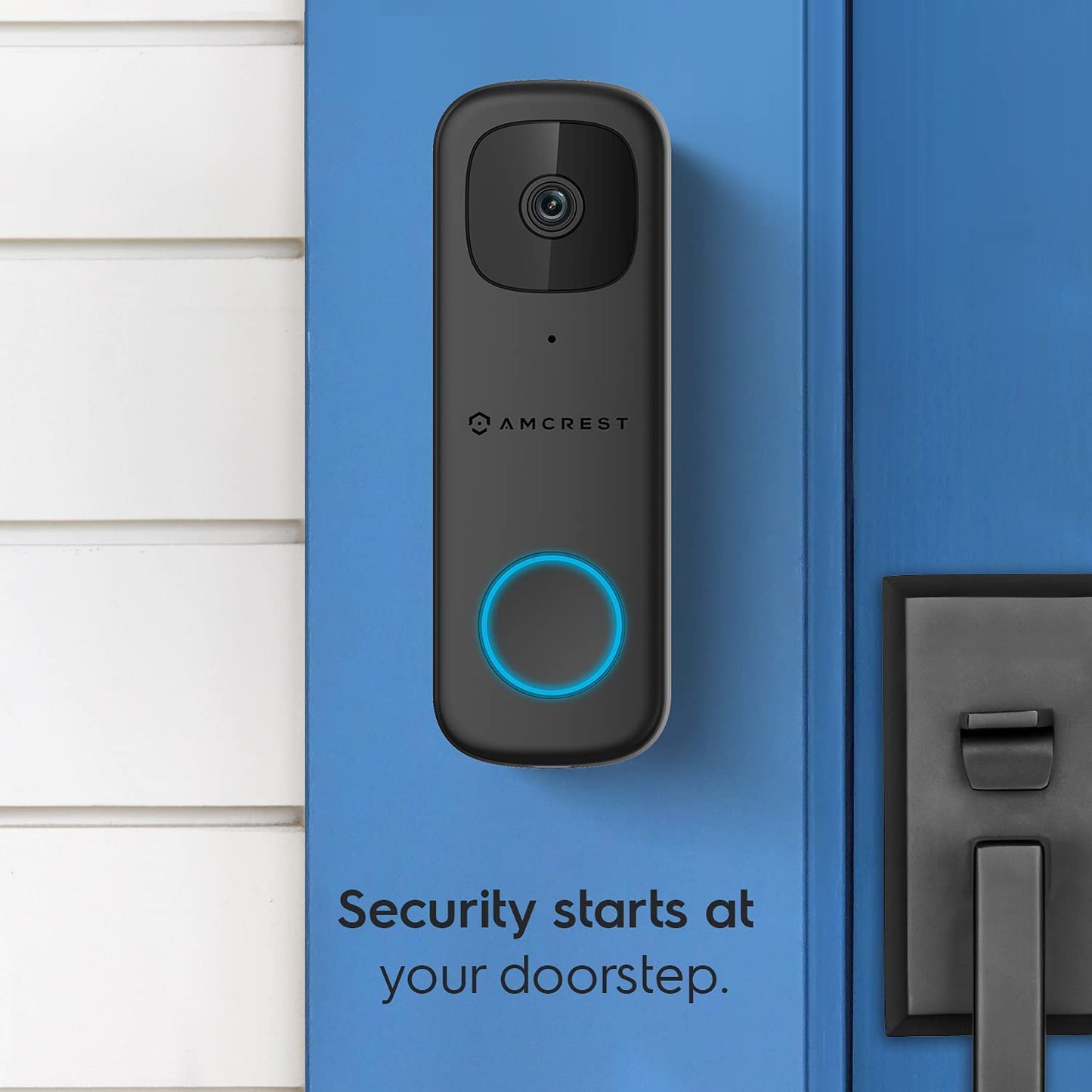 Amcrest 4MP Video Doorbell Camera Pro, Outdoor Smart Home 2.4GHz and 5GHz Wireless WiFi, Micro SD Card, AI Human Detection, IP65 Weatherproof, 2-Way Audio, 164º Wide-Angle Wi-Fi AD410