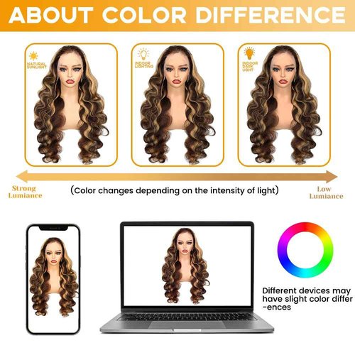 13x4 Lace Front Wigs Human Hair Body Wave Honey Blonde Wigs Human Hair Pre Plucked Honey Blonde 4/27 Colored Wig HD Transparent Lace Frontal 13x4 Body Wave Wigs Pre Plucked With Baby Hair 30Inch