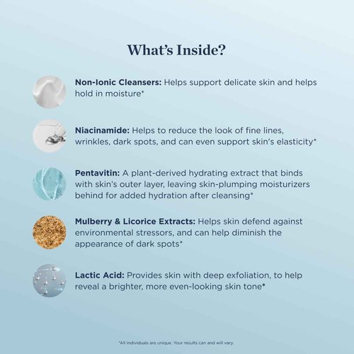 Beverly Hills MD Refresh + Renew Cleansing Gel - Facial Cleanser for Hydrating and Brightening Appearance of Aging Skin - Exfoliation Formula for Skin Complex Rejuvination - For a Youthful Glow