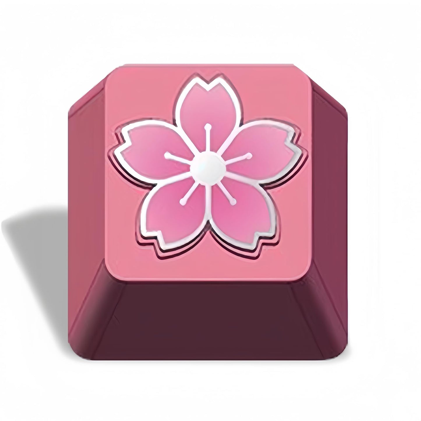 ZMX Custom ESC Keycaps,Artisan Aluminum Alloy Metal Keycaps for RGB Gaming Keyboard Backlight Personalized Keycaps for Cherry MX Switch Mechanical Keyboard R4 Height DIY Keycaps (Pink Cherry Blossom)