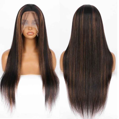 IFTIME Highlight Ombre Lace Front Wig Human Hair 180 density 26 inch straight wigs human hair 13x4 lace front wigs human hair wigs for black women