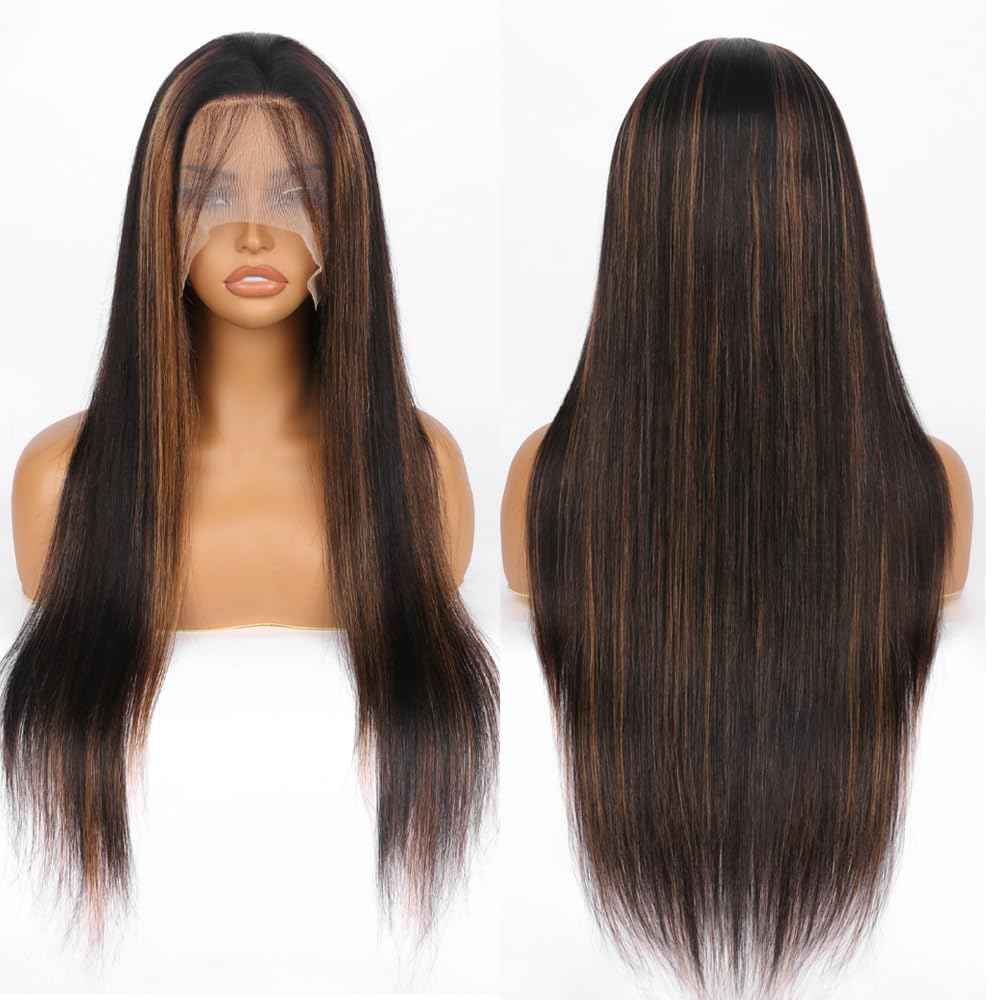 IFTIME Highlight Ombre Lace Front Wig Human Hair 180 density 22 inch straight wigs human hair 13x4 lace front wigs human hair wigs for black women