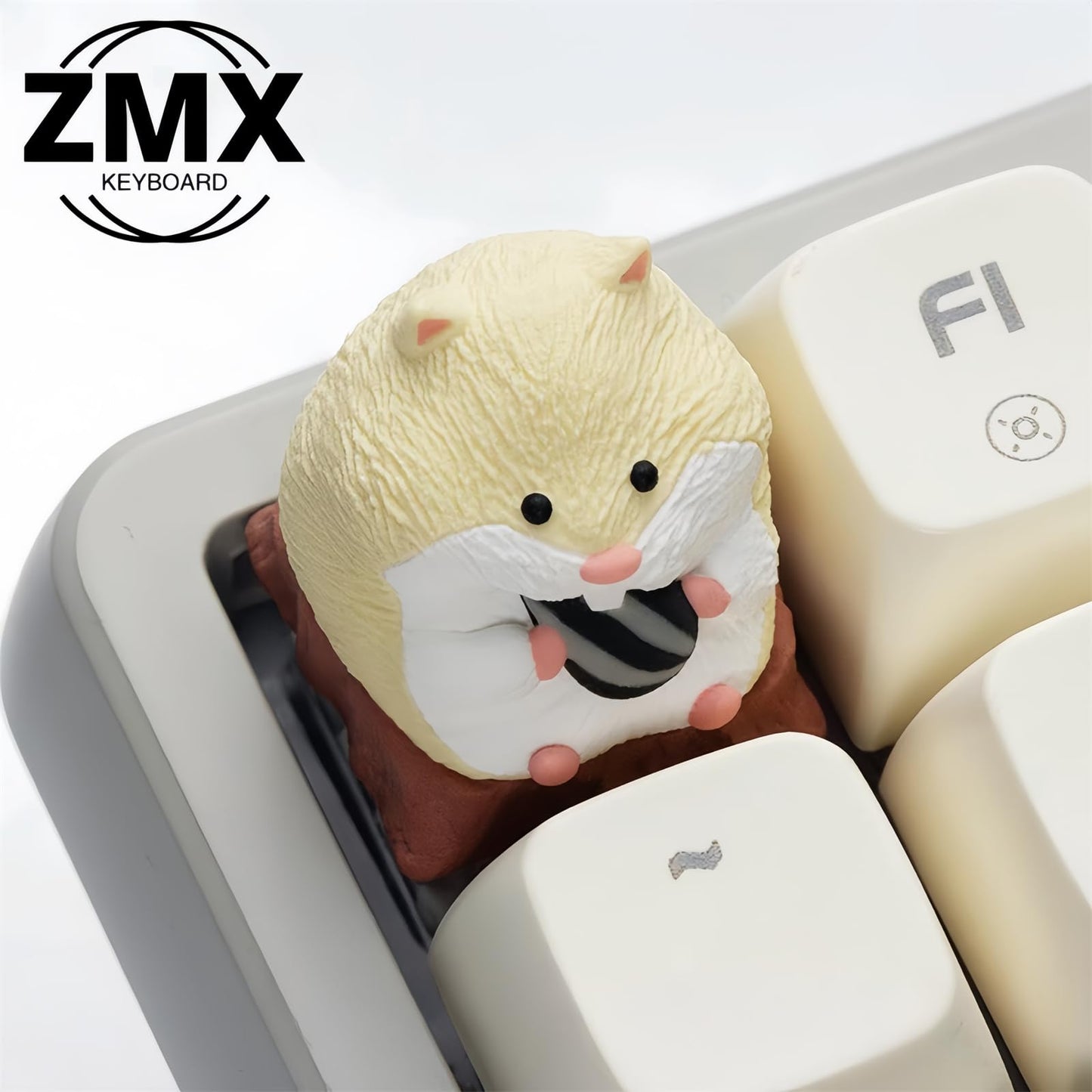 ZMX Cute ESC Keycaps,Artisan Resin Keycap Kawaii Cartoon Custom Keycaps for MX Switches Mechanical Gaming Keyboard Cherry Profile R4 Height Key Personalized 3D Animal Single Keycaps (Yellow)